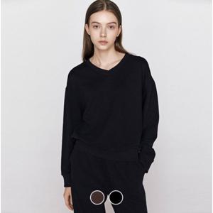 [지오다노]여성 기본핏 얇은 V넥 브이넥 맨투맨 325912