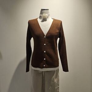 [나인스텝]쫀쫀 브이 배색 가디건N25NW5320