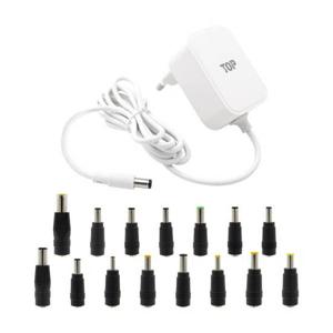 HDTOP DC 12V 2A CCTV 어댑터 화이트 1.5M 15종 젠더 HT-AD162