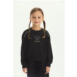 [베네통 키즈] 벨로아 맨투맨  QAMT14561BK_블랙