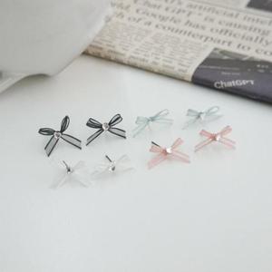 [이쁜] 시스루 리본 귀걸이