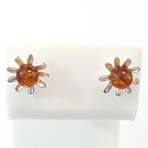 [블루케이] 실버925 호박 원석귀걸이240315-17탄생석