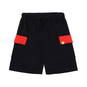 [래핑차일드]카고 컬러블럭 하프팬츠 Black_BK (83A1940251)