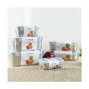 상원 스텐맘 직사각 밀폐 6호 1.1L C7 S04 스테인레스반찬통 밀폐용기 냉장고밀폐용기 냉장고정리 밀폐스텐