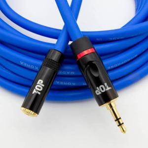 HDTOP 국산 3.5 스테레오 AUX MF 연장 케이블 블루 3M HT-TP1403