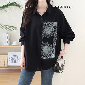 ATMARK (77까지)하프프레임패턴루즈셔츠_AE56SH022G