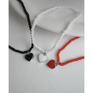 [오해피블링] 하트 비즈 밴딩 팔찌