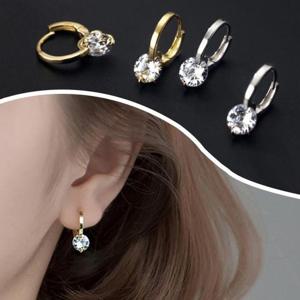 심플 큐빅 서클 이어링 여성 귀걸이 이쁜 소개팅