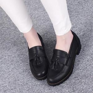 [디자이어로즈] 여성 여자 키높이 캐주얼로퍼 태슬