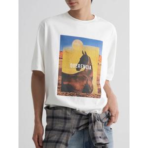 (215942AY11) [에잇세컨즈] 말 아트워크 반소매 티셔츠  화이트