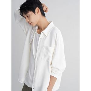 (455964LY21) [에잇세컨즈] 더블 거즈 오버핏 셔츠  화이트