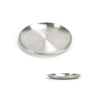 업소용 샤틴공법 무광 스텐 원형 접시 28호 반찬 식당 큰접시 위생 주방용품