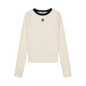 [에꼴드파리][에꼴드파리/드라로얄] 라운드넥 배색 니트_RB32KKC