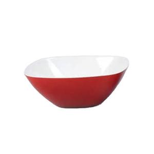 폴리카보네이트 사각 투톤 샐러드볼 적색 빙수 디저트 아이스크림 시리얼 카페