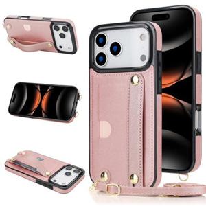 아이폰17 17에어 17프로 17프로맥스 패션 바디스트랩 가죽케이스