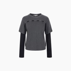 [에고이스트] 레이어드 아일렛 티셔츠 ER3OTL01