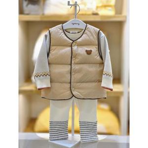 아가방 세이브존02 베이지  경량리버시블조끼 02s751303