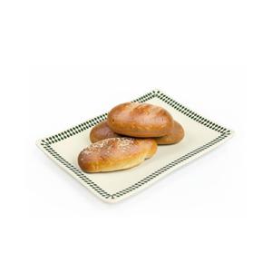 그린색 포인트 업소용 사각 접시 7920 반찬 볶음 긴접시 식당 주방용품