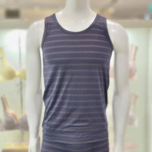 [엘르] 110) 네이비 선염 도트 남성 런닝 EEMRN722NV