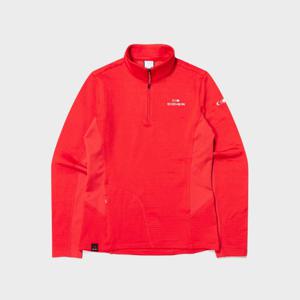 아이더긴팔티 BQJ DWU24231O6 HERITAGE (헤리티지) 여성 그리드 긴팔 짚업 티셔츠 (Salsa)