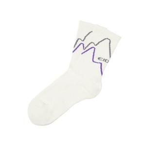 아이더양말 BQJ DUA25S04W6 마운틴 그래픽 쿨맥스 크루삭스 (Cream)