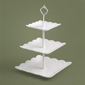 인조이 3단 디저트 트레이 에프터눈티 케이크스탠드 3단케이크스탠드 3단케이크트레이