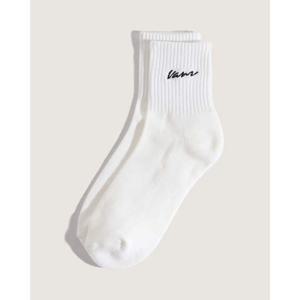 반스 클래식 스크립트 하프 크루 삭스 VN000QBJWHT