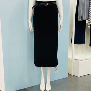 [클리지]뒷 트임 벨티드 H라인 롱 스커트 CP7WSK03