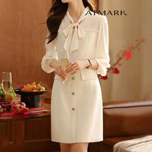 ATMARK 미니트위드타이넥원피스_AA56OP011G