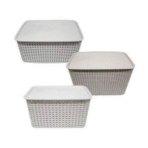 뚜껑 바구니 수납 정리함 사각 바스켓 박스 소 랜덤