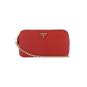 프라다 사피아노 미니 트라이앵글 로고 숄더백 파이어리 레드 1DH010-QHH-F068Z