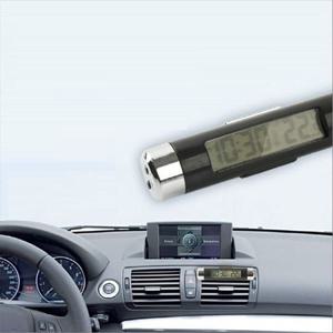 차량용 디지털 시계 온도계 시간 송풍구 거치 소형