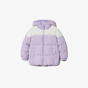 휠라키즈패딩 TQJ FK2DJG4202X-PLV 중힙 배색 구스패딩