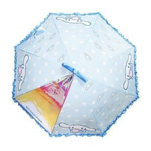 산리오자동우산 산리오 시나모롤 47cm 하트프릴 장우산 블루 1P 장마