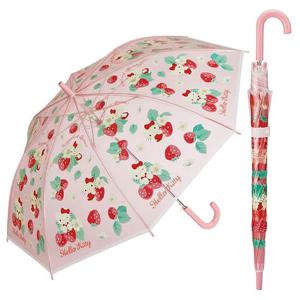 성인장우산 투명 장우산 헬로키티꽃말 55cm 1P 초등학생 자동우산