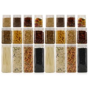 냉장고 사각(화이트) 보관용기 실속형 24P(대8 중8 소8)+세척솔