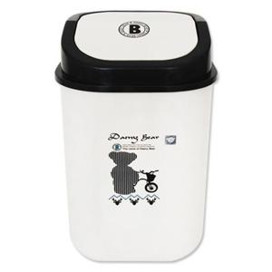 데니베어 사각휴지통 4L 휴지통 데니베어휴지통 캐릭터휴지통 쓰레기통 다용도통