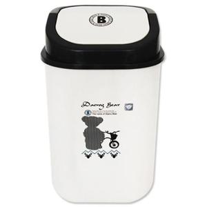 데니베어 사각휴지통 7L 휴지통 데니베어휴지통 캐릭터휴지통 쓰레기통 다용도통