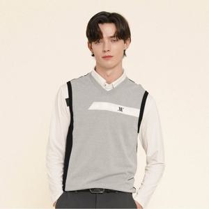 [JDX] 남성 앞뒤 컬러 브이넥 베스트(X2SVU1373MG)