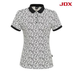[JDX] 여성 캐주얼 패턴 피케티셔츠(X2TSU7541BK)