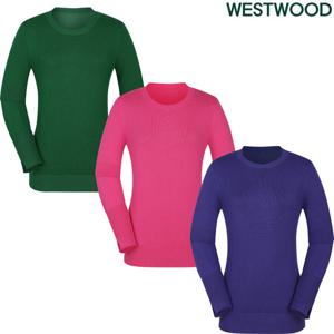 [웨스트우드]여성 베이직 반넥 스웨터 티셔츠 WN4WCSW438