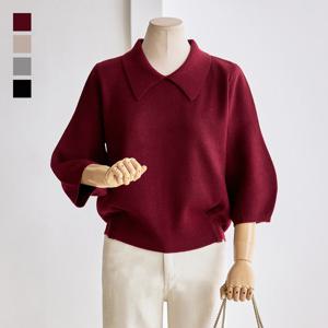 [커스텀에이블] 카라 벌룬7부 니트_T2510KN656C