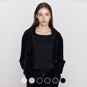 지오다노 325516 여성 가을 벨루어 벨벳 후드 집업 05325516