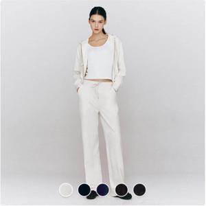 [지오다노]여성 가을 벨루어 스트레이트핏 일자 팬츠 벨벳 바지 415524