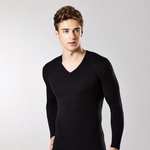 제임스딘 남자 V넥 발열 내의 내복 상의 JHMIX012