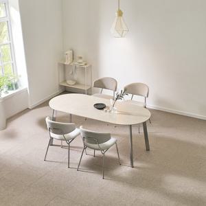 소소숲 리오 12T 통세라믹 타원형 4인식탁 세트 1600