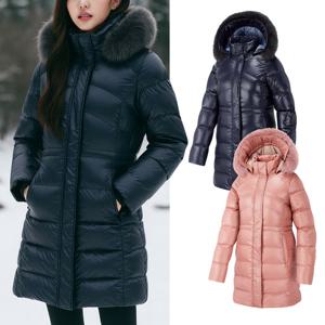 콜핑 여성 겨울 구스폴 보온 등산 롱패딩 자켓 KSC671QJ2W