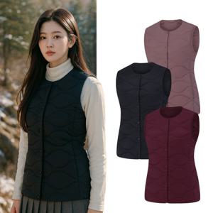 콜핑 여성 겨울 웰론 퀄팅 보온 경량 등산 패딩 조끼 KSC763WV0W