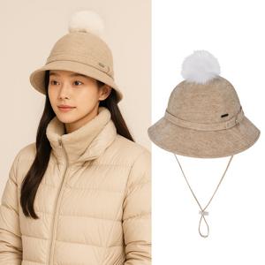 콜핑 여성 겨울 흡습속건 폭스퍼 포근한 등산 벙거지 모자 KSC870TC7W