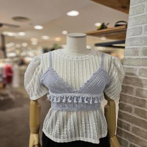 [레코브]  LG31D8KV506X_테슬 레이스 니트 베스트